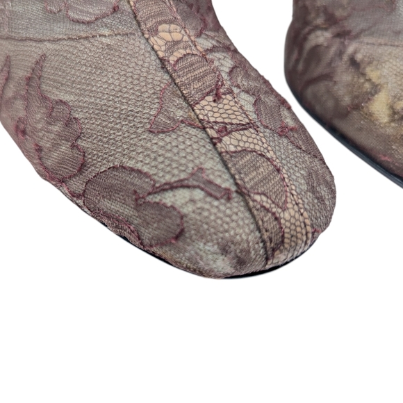 Valentino Garavani Runway Sheer Floral Lace Tall Heeled Statement Boot Size EU38 - Picture 7 of 14